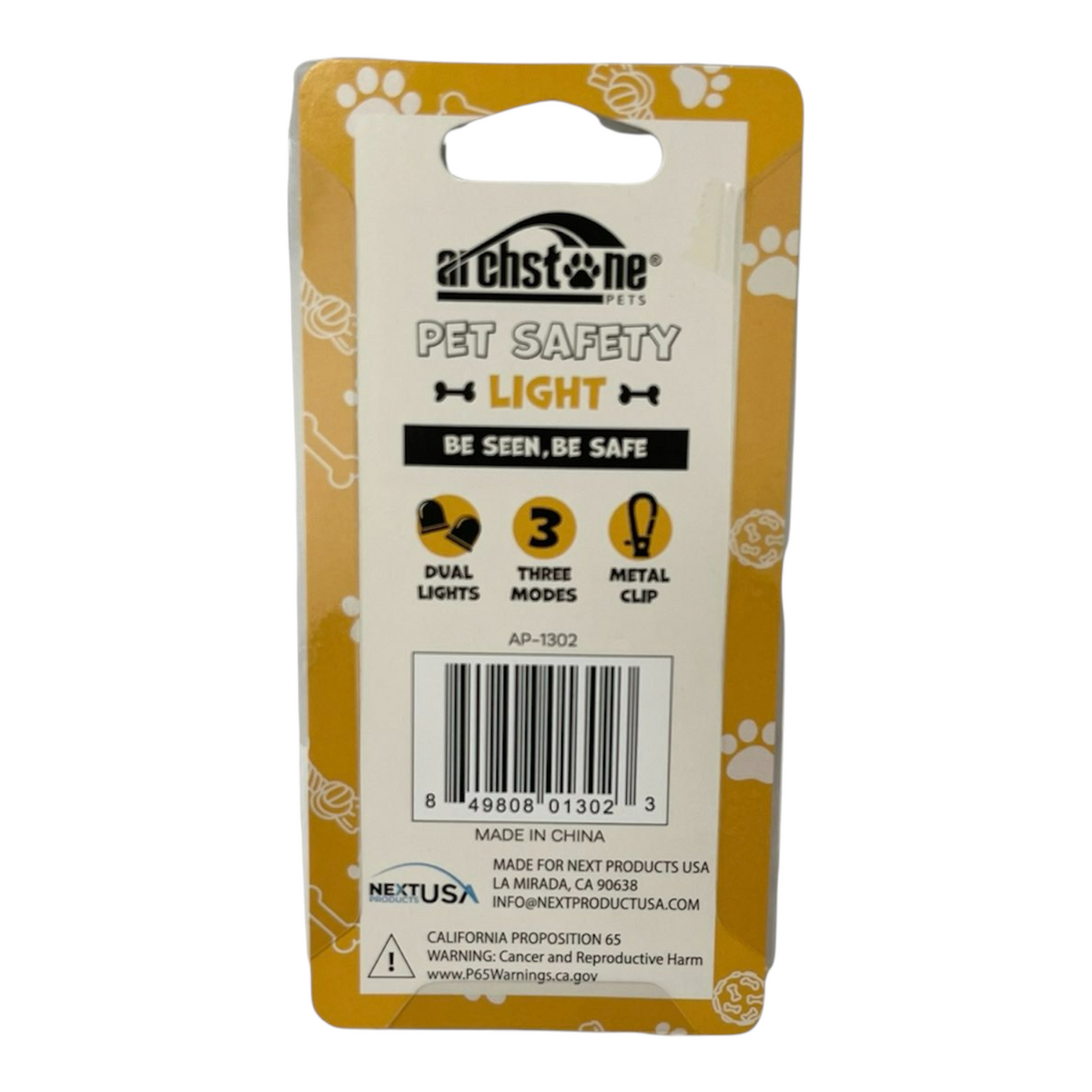 Archstone Pets Safety Light - Flashing Collar Accessory