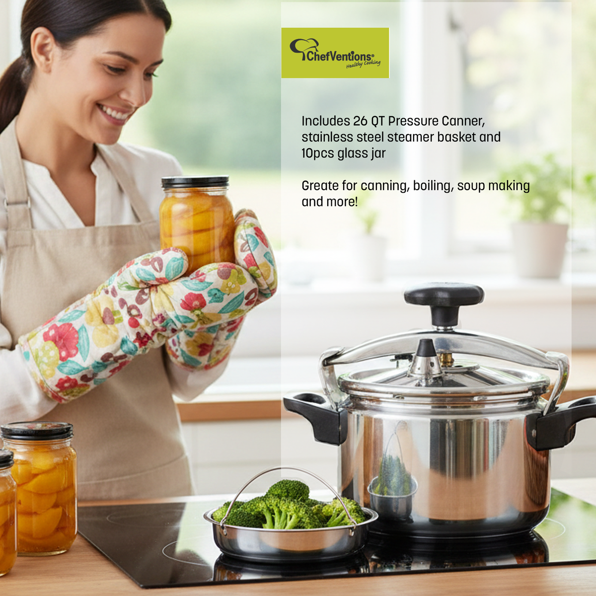 Chefventions 26-Quart Pressure Cooker & Water Bath Canner