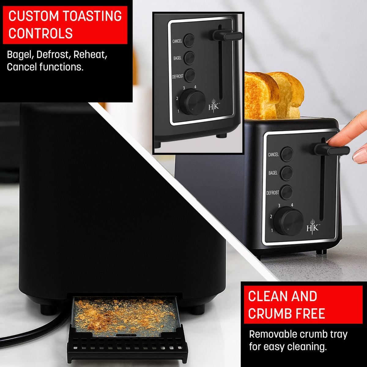 Hell's Kitchen Toaster with HK Plate - 2 Slice