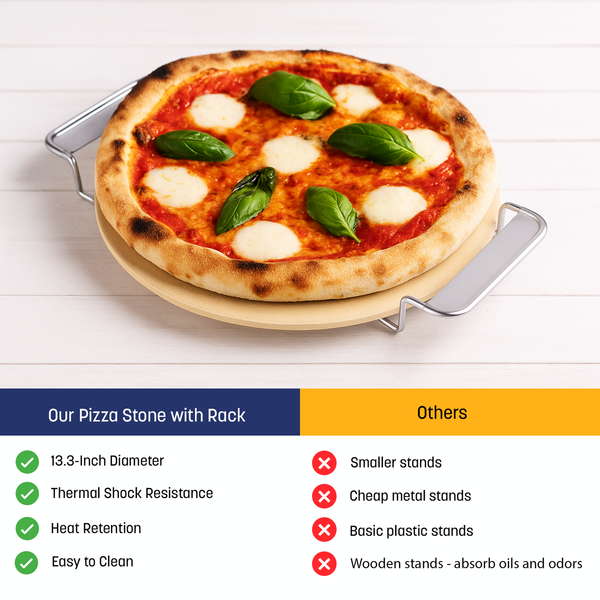 Westinghouse Pizza Stone with Rack