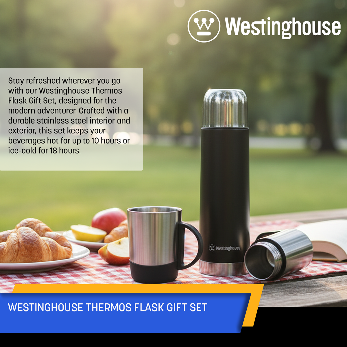 Westinghouse Thermos Flask Gift Set - 5 colors