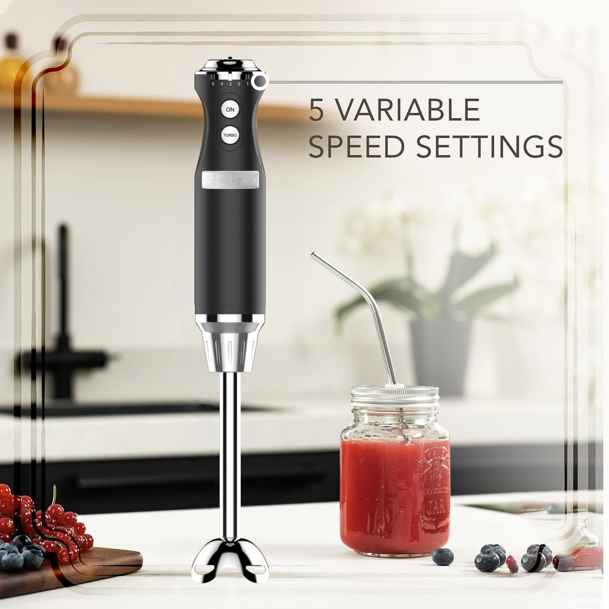 Westinghouse Multi-Speed Immersion Hand Blender - Retro Series, 4 Colors